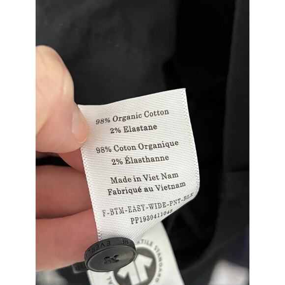 Everlane Way-High Drape Wide Leg Black Pant Size 8 Elevated Quiet Luxury - Picture 5 of 5